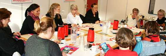 Møde i netværksgruppe med tillidsvalgte fra Aalborg Kommune.
